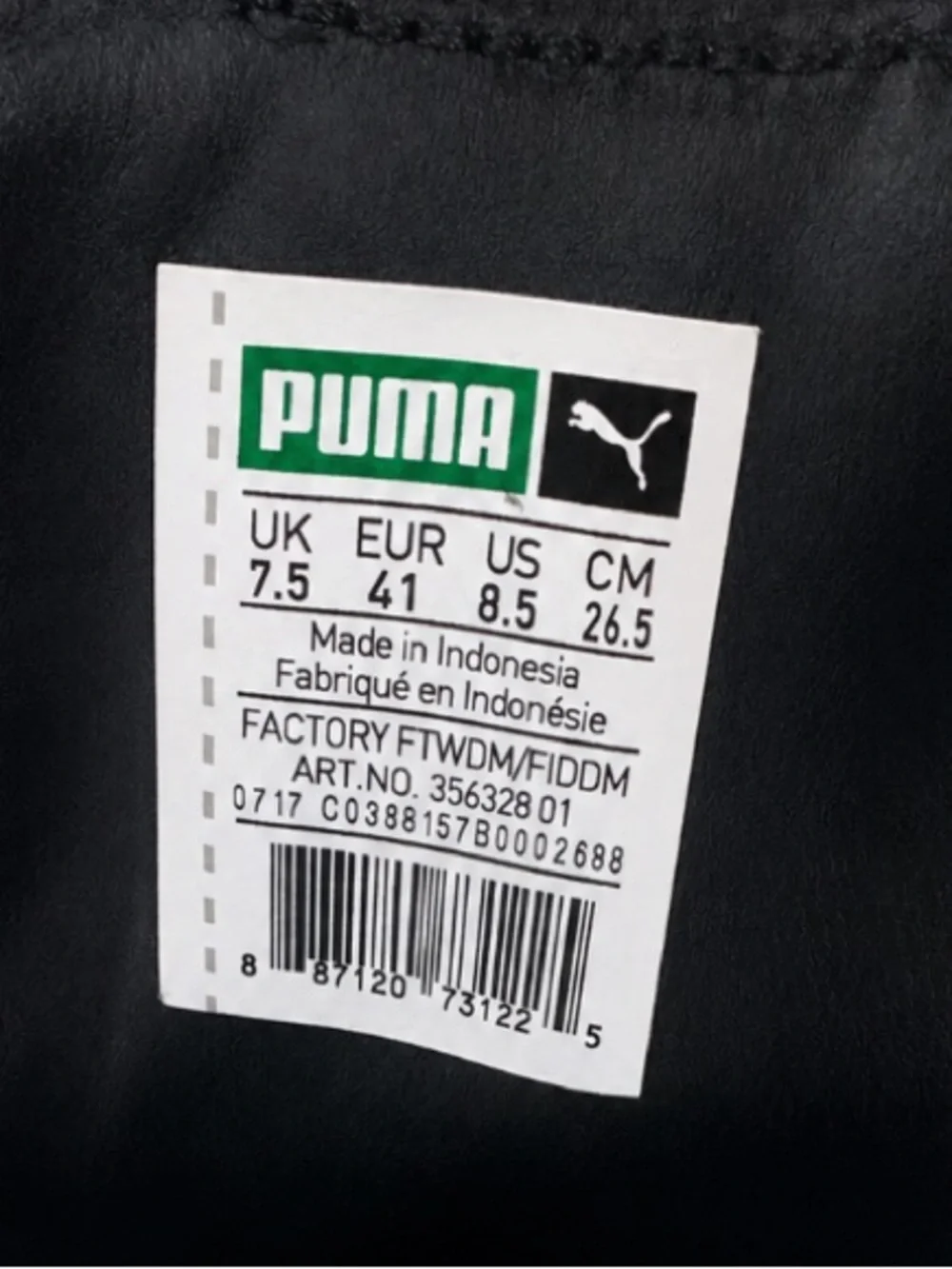 Puma Suede Classic Sneakers Blackout  Size 8.5
